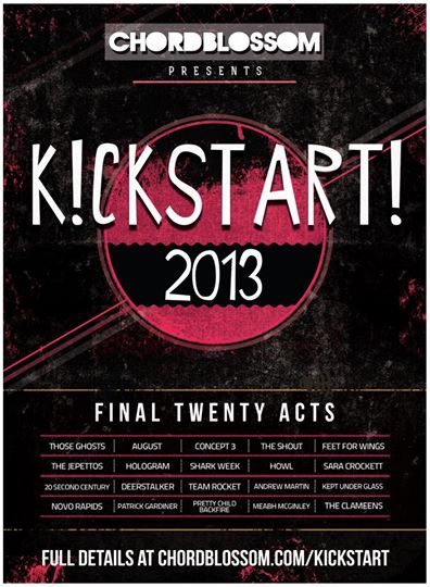 Chordblossom Kickstart 2013 shortlist poster